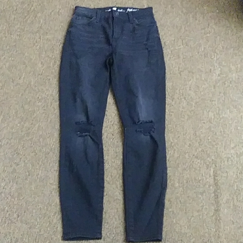 7 for all mankind distressed skinny jeans sz25 - Picture 3 of 6
